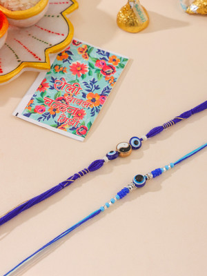 NVR Thread NVR1157-N Mauli Thread Chawal Roli Pack  Set(2 Rakhi)