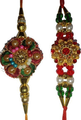 lekhbhav Designer LK115 Assorted Rakhi  Set(2)