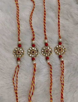 Aamrapali Silver Gems Thread Rakhi(UJ)-53 Mauli Thread Rakhi  Set(4 Rakhi)