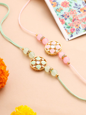 NVR Thread NVR1247 Mauli Thread Chawal Roli Pack  Set(2 Rakhi)