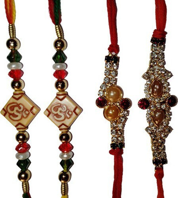 lekhbhav Designer New_11Mangalam472 Assorted Rakhi  Set(4)