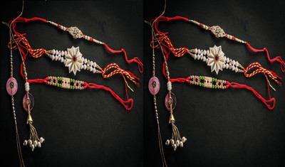 ARHAM COLLATION Designer 615 Assorted Rakhi  Set(1)