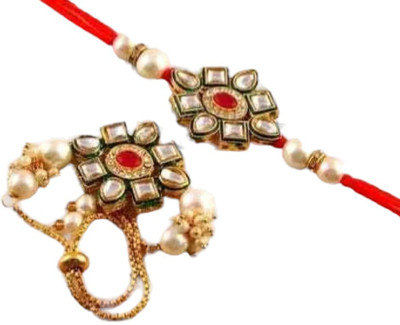 Aamrapali Silver Gems Thread Rakhi(UJ)-42-AP:P2 Mauli Thread Rakhi  Set(6 Rakhi)