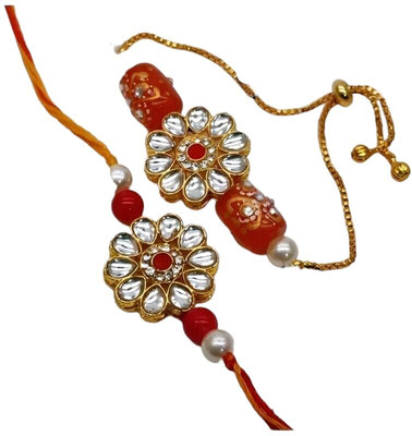 Aamrapali Silver Gems Thread Rakhi(UJ)-15-AP:P2 Mauli Thread Rakhi  Set(2 Rakhi)