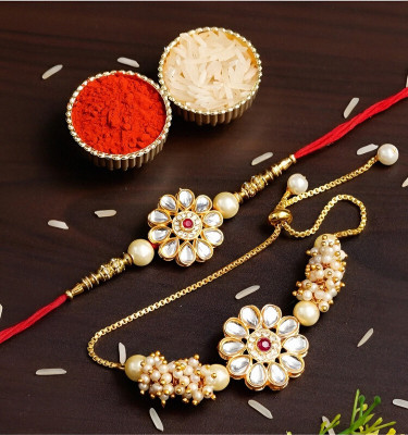 Sivori Thread Rakhi(UJ)-25 Mauli Thread Rakhi  Set(2 Rakhi)