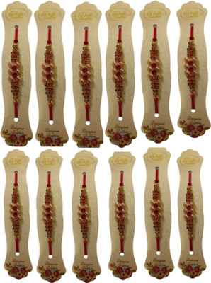 lekhbhav Designer LK56 Assorted Rakhi  Set(12)