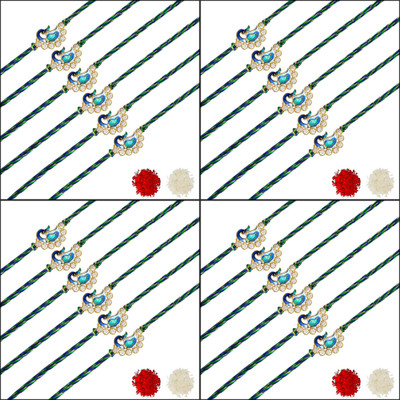 AARON INC Thread Ai_Rakhi_00001423598 Mauli Thread Rakhi  Set(Pack of 24 Rakhi)