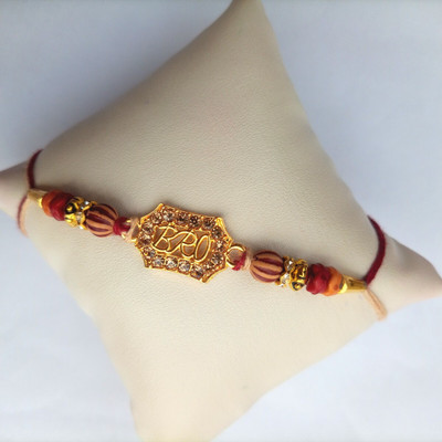 BHAVYA SALES Designer Designer Rakhi set B2-11-N2 Assorted Chawal Roli Pack  Set(2 pieces Rakhi)