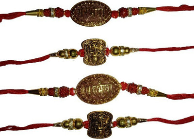 BHAVYA SALES Designer RKH54-N2 Assorted Rakhi  Set(4)