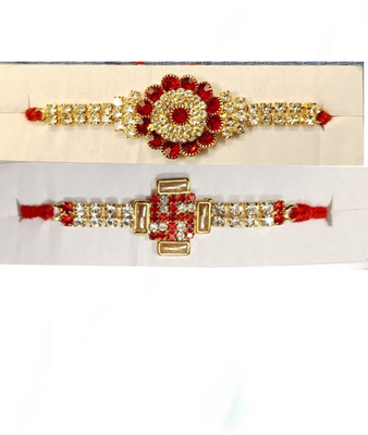 BHAVYA SALES Designer LK409-N2 Assorted Rakhi  Set(2 rakhi)