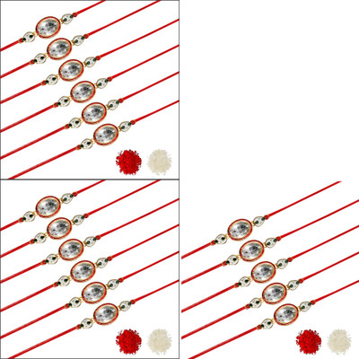 AARON INC Thread Ai_Rakhi_00001423595 Mauli Thread Rakhi  Set(Pack of 17 Rakhi)