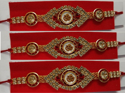 lekhbhav Designer LK2 Assorted Rakhi  Set(3)