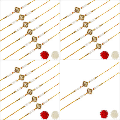 AARON INC Thread Ai_Rakhi_00001423585 Mauli Thread Rakhi  Set(Pack of 20 Rakhi)
