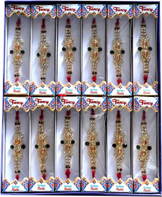 lekhbhav Designer LK1 Assorted Rakhi  Set(12)