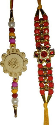 BHAVYA SALES Designer S477-N2 Assorted Rakhi  Set(2)