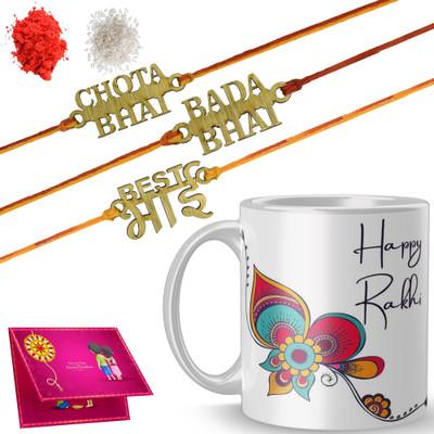 MM9E Thread DP-RR3-M3-R178 Mauli Thread Mug  Set(Rakhi)