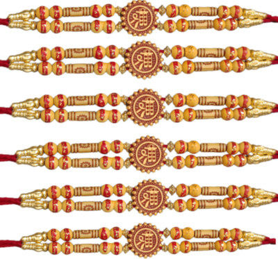 BHAVYA SALES Designer S315-N2 Assorted Rakhi  Set(6)