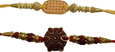 BHAVYA SALES Designer SKT1058_New_Rakhi_set-N2 Assorted Rakhi  Set(2 Rakhi)