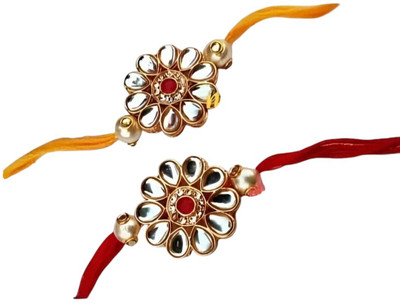 Aamrapali Silver Gems Thread Rakhi(UJ)-33-AP:P2 Mauli Thread Rakhi  Set(2 Rakhi)