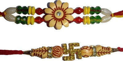 lekhbhav Designer Mangalam271 Assorted Rakhi  Set(2)