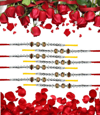 URBANELA Designer g_8-RK07 Assorted Rakhi  Set(8 Rakhi)