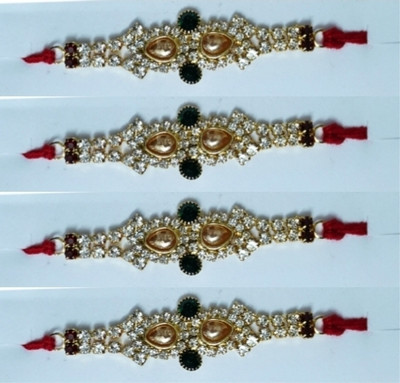 lekhbhav Designer SKT1015_New_Rakhi_set Assorted Rakhi  Set(4 RAKHI)