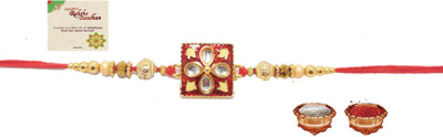 RakhiParva Designer Trending_JM3_Rk RA19_717new Mauli Thread Rakhi  Set(1 Designer Rakhi , One Greeting card & One Roli Chawl)