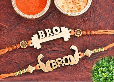 Mitansh Designer M-9123 Bro Rakhi Combo Mauli Thread Rakhi  Set(Bro Rakhi Set (pack of 2))