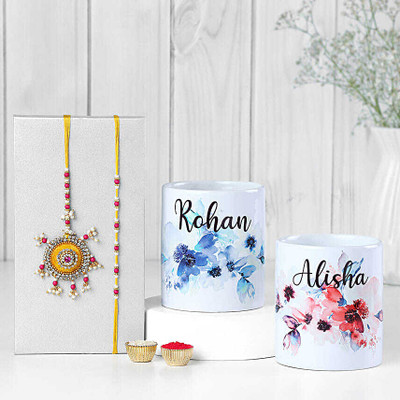 FNP Thread GIFTSFNP29046_RK24 Mauli Thread Mug  Set(Rakhi, Mugs)