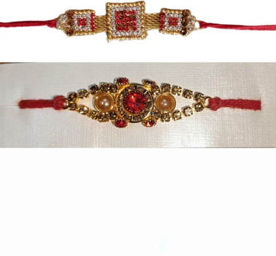 BHAVYA SALES Designer LK352-N2 Assorted Rakhi  Set(2 rakhi)