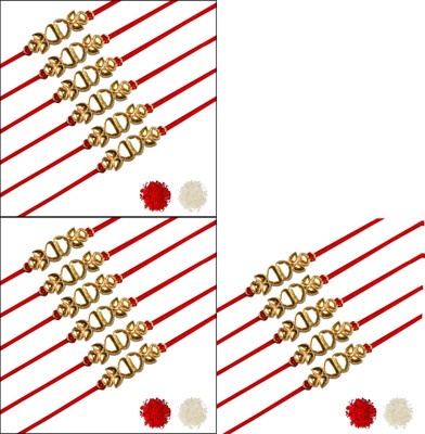 PRAHAN INTERNATIONAL Thread Ai_Rakhi_00001423594 Mauli Thread Rakhi  Set(Pack of 17 Rakhi)