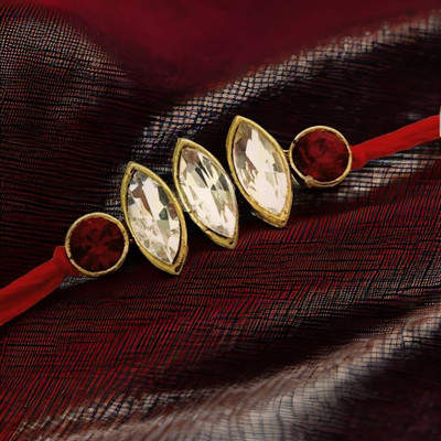 Shree Enterprise Thread shreeRAKHI327 Kundan Chawal Roli Pack  Set(1 BHAI RAKHI)
