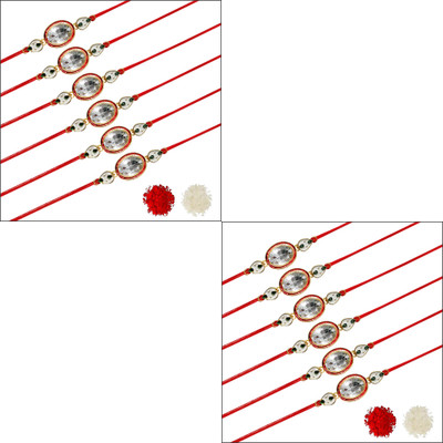 AARON INC Thread Ai_Rakhi_00001423595 Mauli Thread Rakhi  Set(Pack of 12 Rakhi)