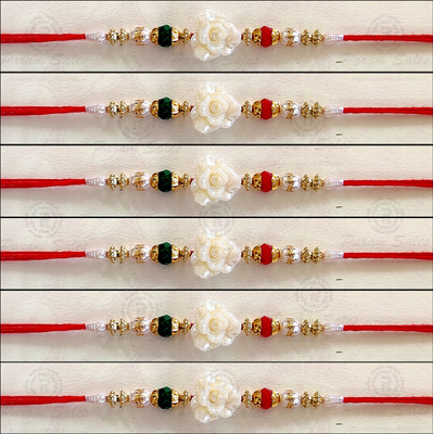 Param sales Designer 4067 Mauli Thread Rakhi  Set(Combo of 6 Rakhi)