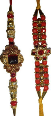 BHAVYA SALES Designer NR85-N2 Assorted Rakhi  Set(2)