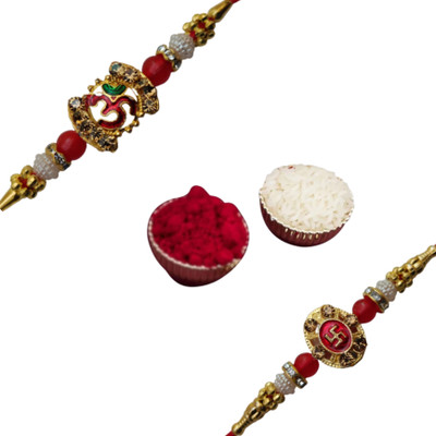 BHAVYA SALES Designer S227-N2 Assorted Rakhi  Set(2)
