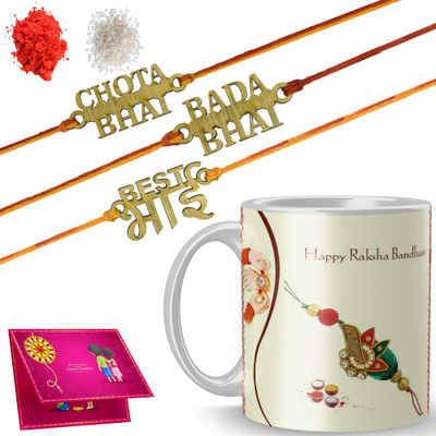 MM9E Thread DP-RR3-M3-R45 Mauli Thread Mug  Set(Rakhi)