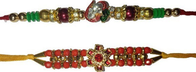 lekhbhav Designer Mangalam222 Assorted Rakhi  Set(2)