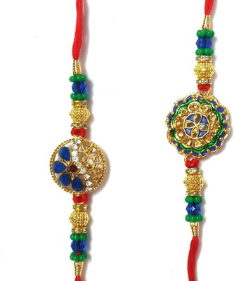 BHAVYA SALES Designer S580-N2 Assorted Rakhi  Set(Rakhi set of 2)