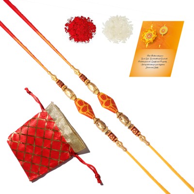 EPICANGEL Thread RAKHI-19 Plastic (PVC) Chawal Roli Pack  Set(2)