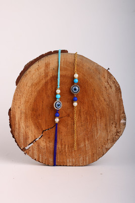JSR Designer Rakhi_Model 6 Pearl Rakhi  Set(1 x Rakhi Set)