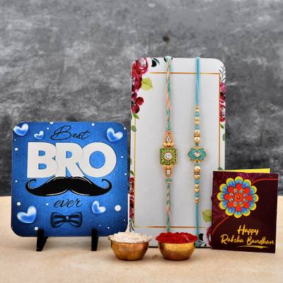 Tonkwalas Showpiece, Rakhi, Greeting Card, Chawal Roli Pack  Set