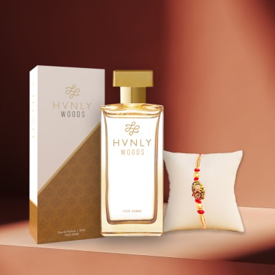 HVNLY Perfume, Rakhi  Set(Rakhi Gift Set - Wood Eau De Perume (1 N x 30 ml) & 1 N Designer Rakhi Gift)