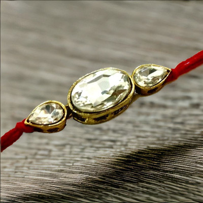 Shree Enterprises Thread shree 01258RAKHI 602 Kundan Chawal Roli Pack  Set(1 BHAI RAKHI)