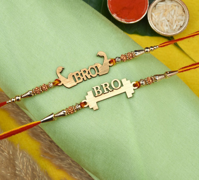 Mitansh Designer M-9123 Bro Rakhi Set New Mauli Thread Rakhi  Set(Bro Rakhi Set (pack of 2))