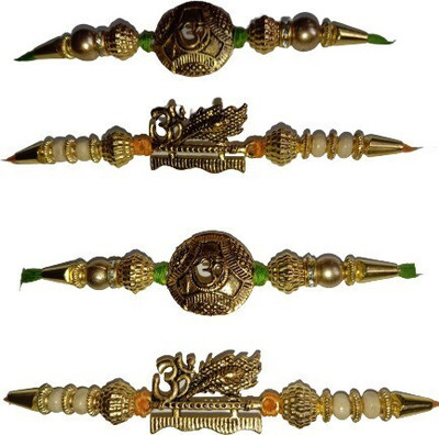 lekhbhav Designer LK186 Assorted Rakhi  Set(4 Rakhi)