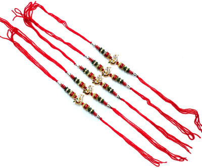 lekhbhav Designer BS - 23 Assorted Rakhi  Set(5 Pc Set)