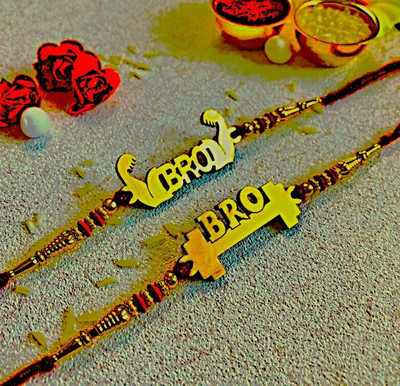 Mitansh Designer M-9123 Bro Rakhi Combo New Mauli Thread Rakhi  Set(Bro Rakhi Set (pack of 2))