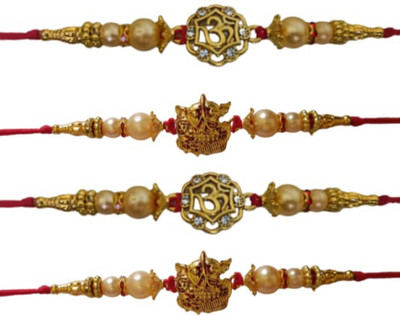 lekhbhav Designer LK297 Assorted Rakhi  Set(4)