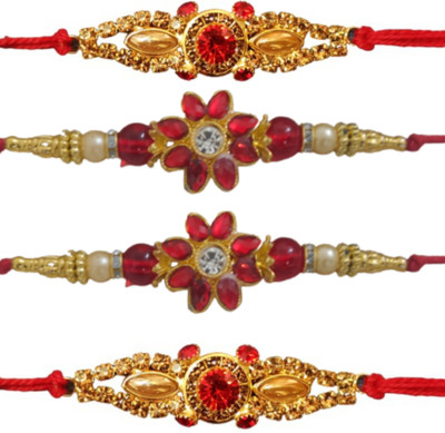 BHAVYA SALES Designer S410-N2 Assorted Rakhi  Set(4)
